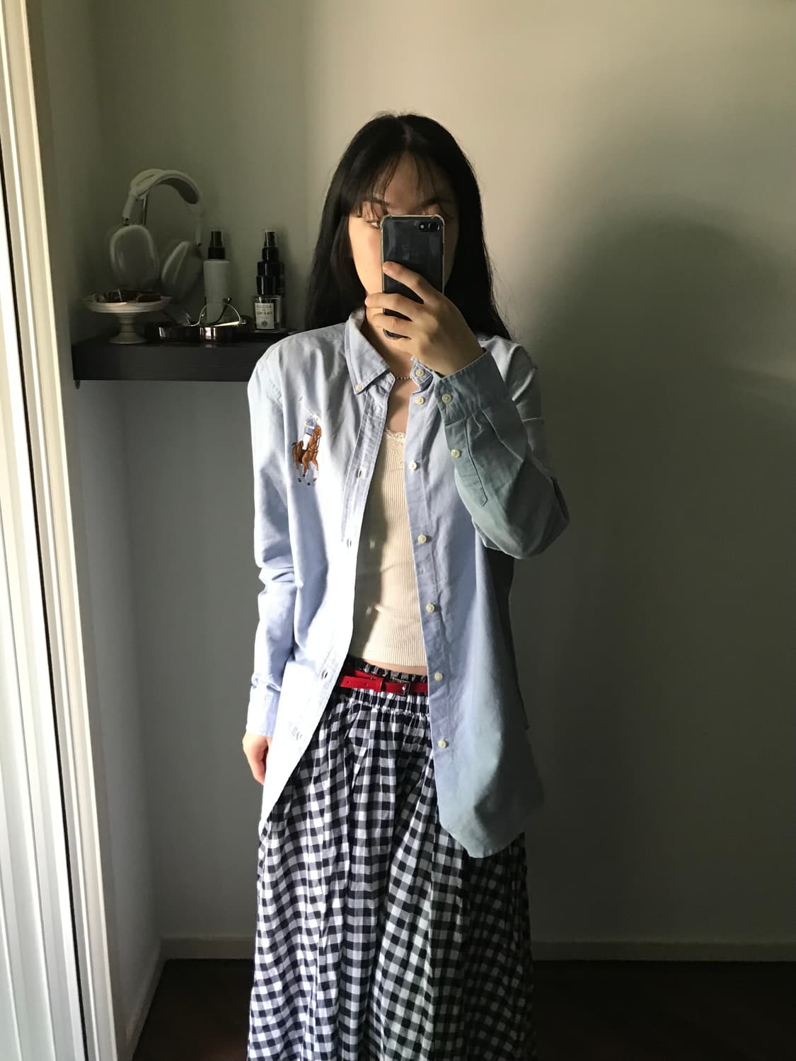 폴로 랄프로렌 빅 포니 로고 스카이블루 셔츠 상품이미지2