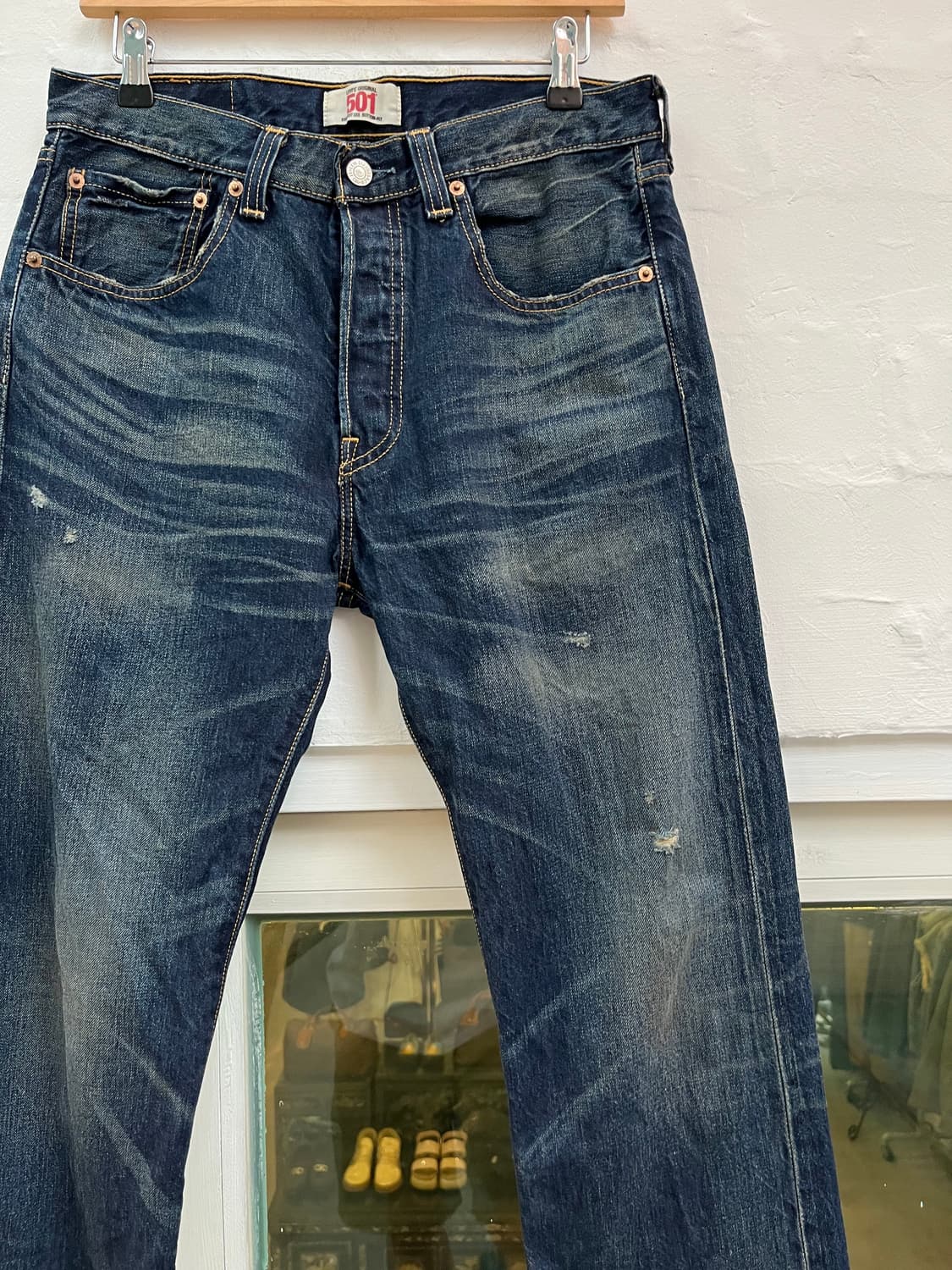 Levis 501 워싱 데님 팬츠 31/32 상품이미지3