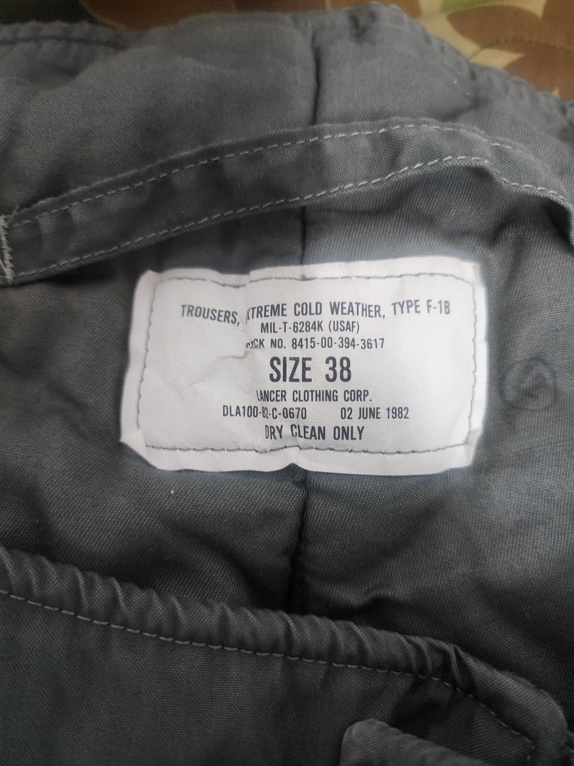 미공군 f-1b 방한바지 상품이미지2