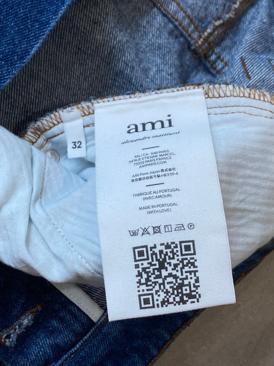 AMI 인디고 데님 배기 진 청바지 상품이미지7
