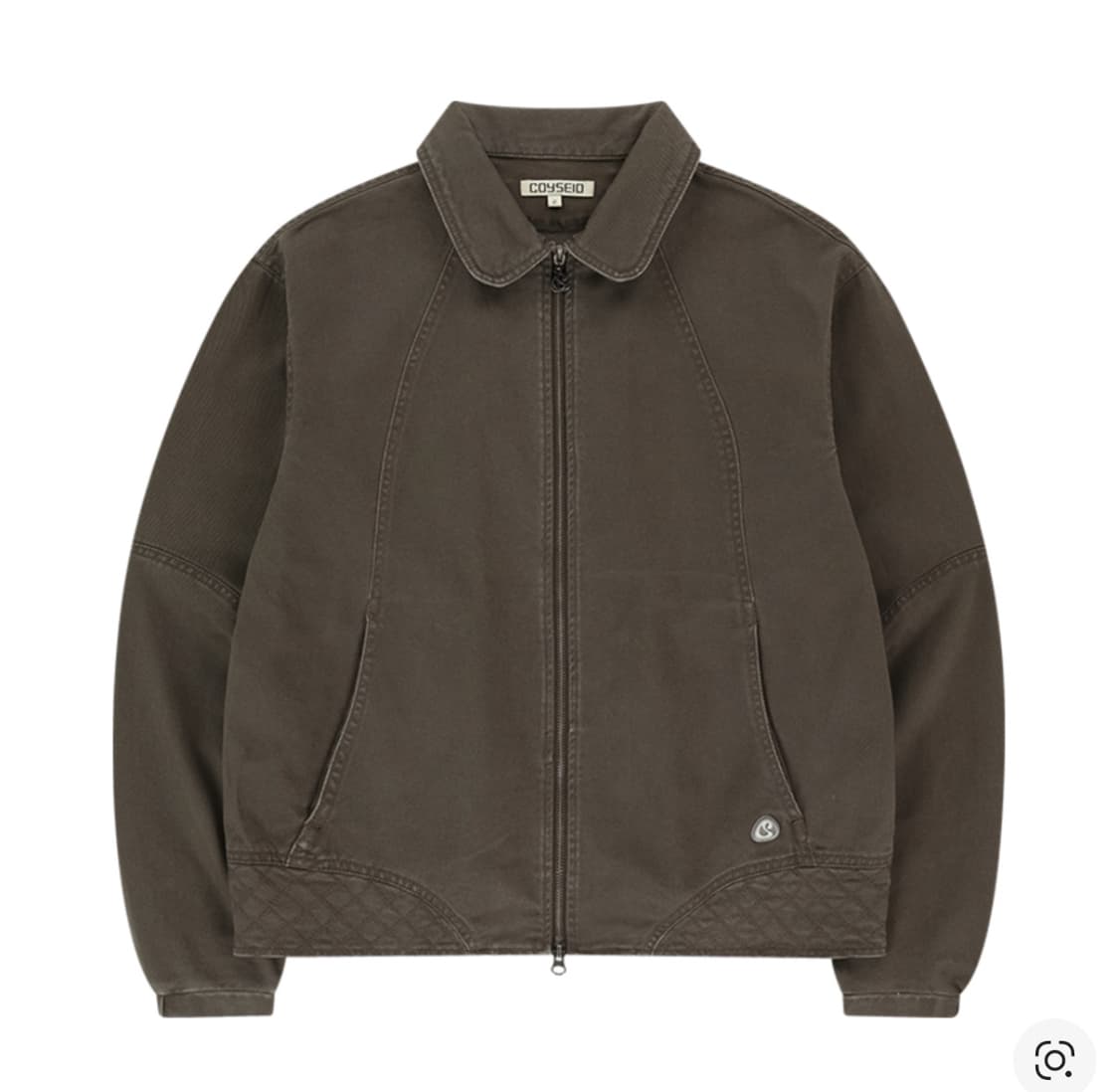 코이세이오 라운드 칼라 카라 스티치 재킷 자켓 코코아 상품이미지1