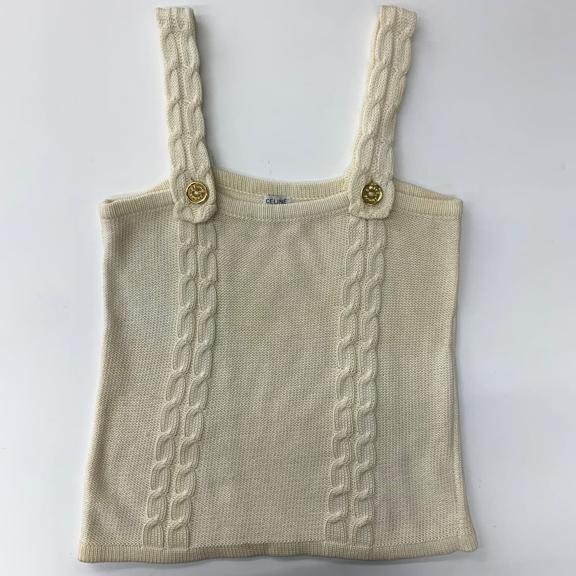 Celine 올드 셀린느 아이보리 니트 탑 상품이미지1