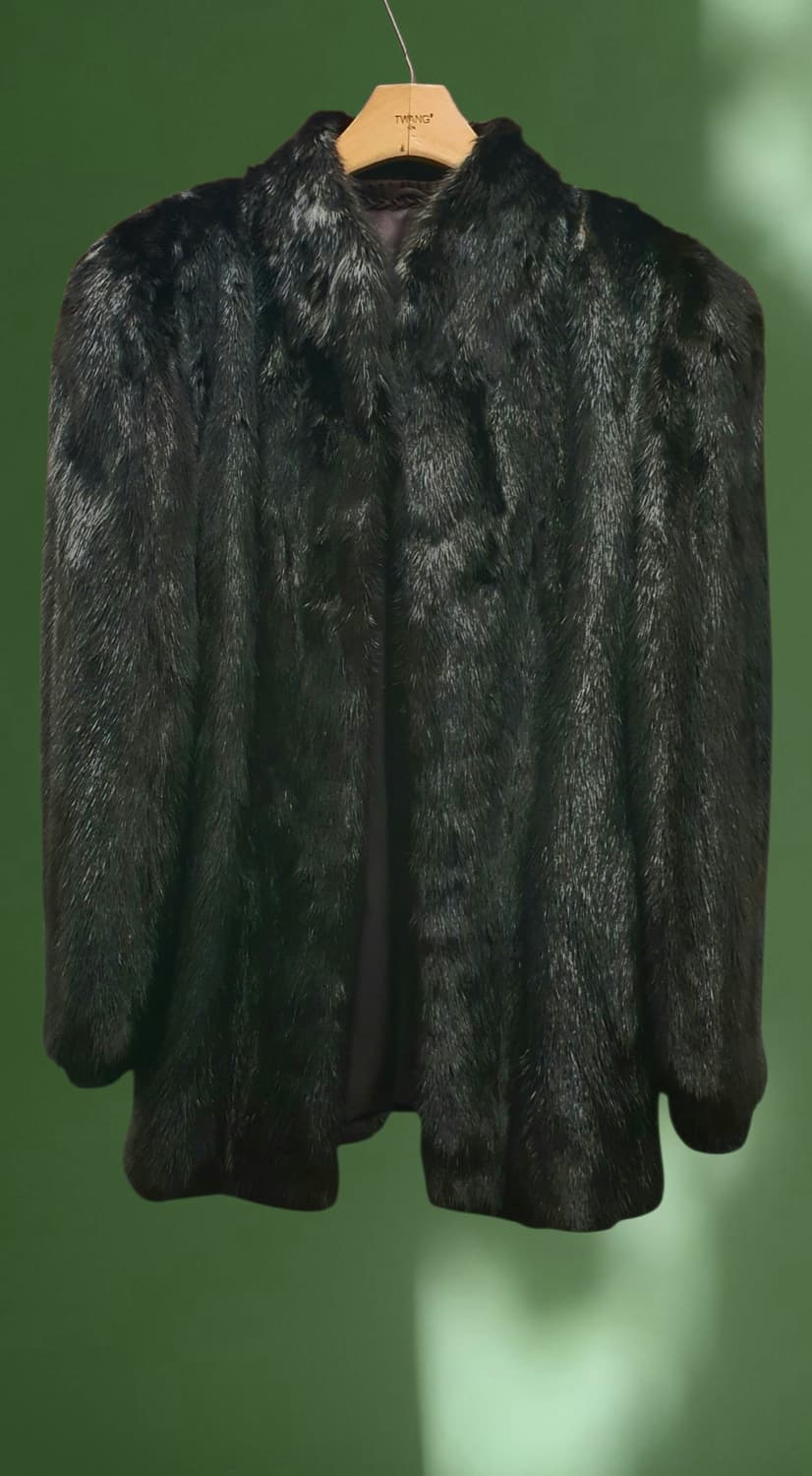 JAPAN 브랜드 
SAFURON 밍크 코트  블랙  상품이미지1