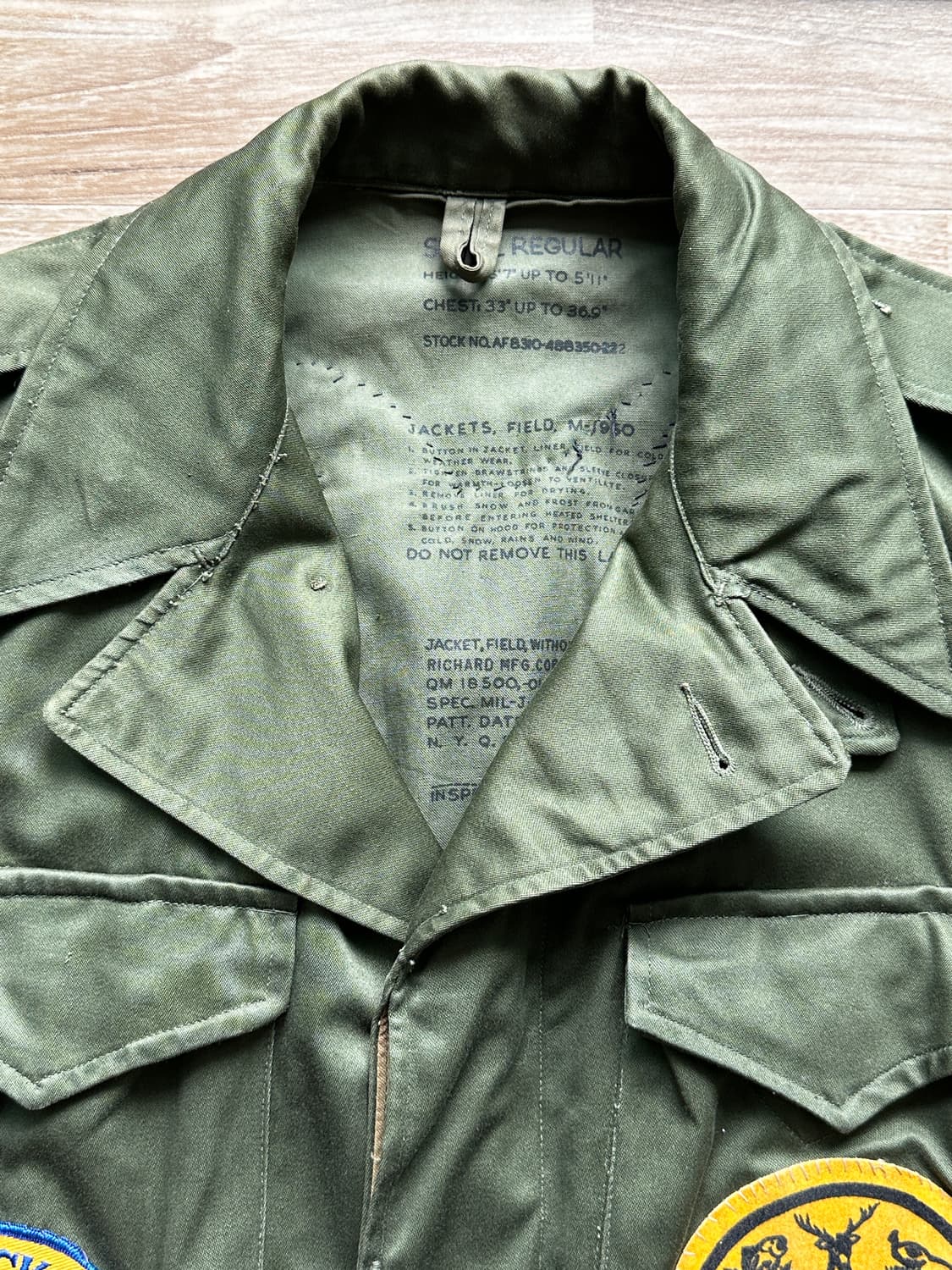 M1950 필드자켓 1951년제 US ARMY OG 상품이미지2