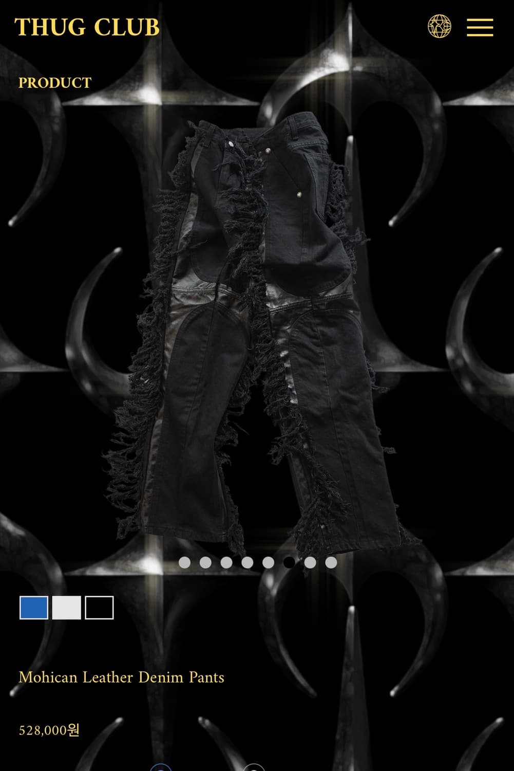 떠그클럽 모히칸 레더 데님 2사이즈 상품이미지1