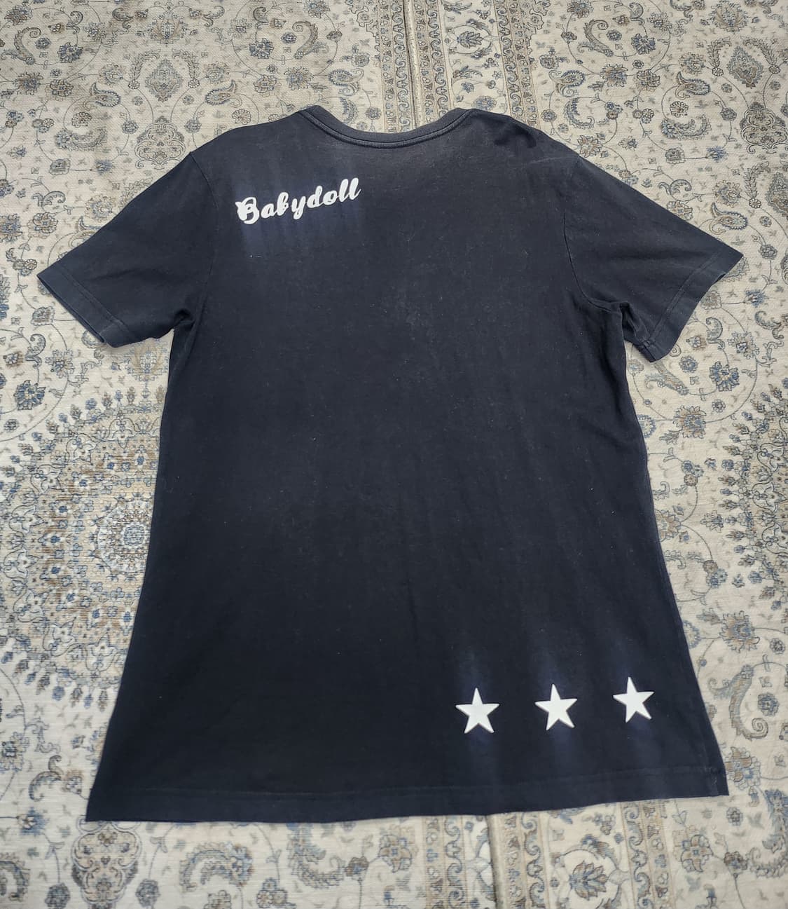 베이비돌 반팔 티셔츠 블랙 프린팅 (55까지) 상품이미지2