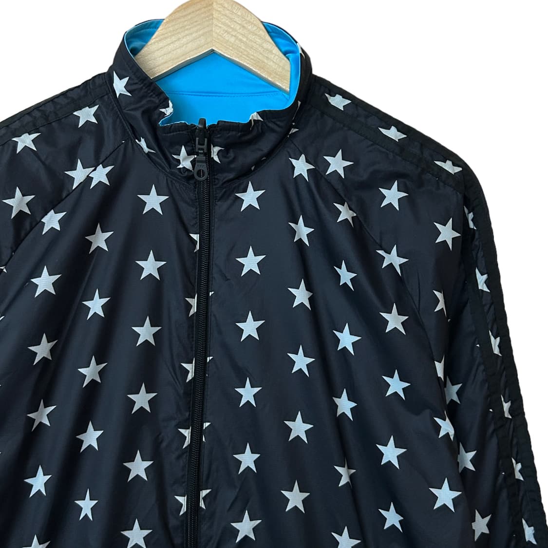 아디다스 블랙 스타 스카이블루 리버시블 트랙집업 M 상품이미지6