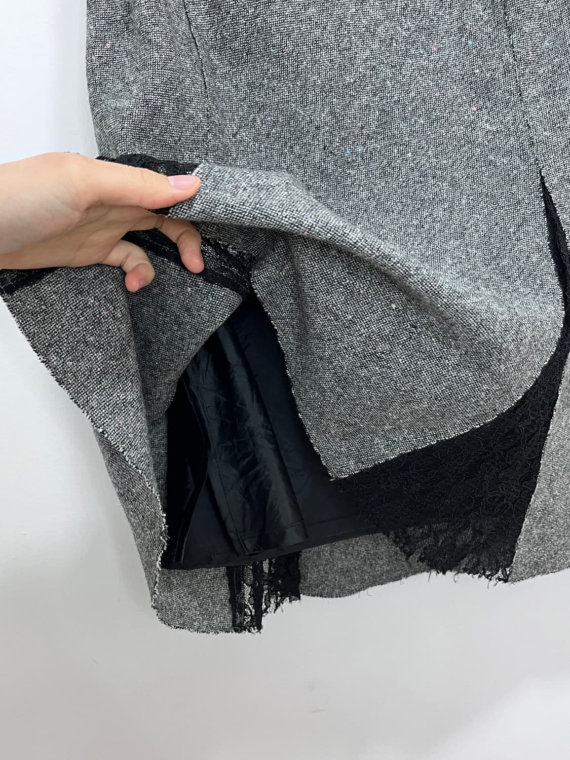 차콜 디테일 스커트  상품이미지5