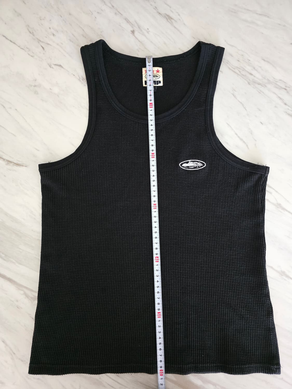 Corteiz bolo tank black S 코르테이즈 와플 슬리브리스 상품이미지9