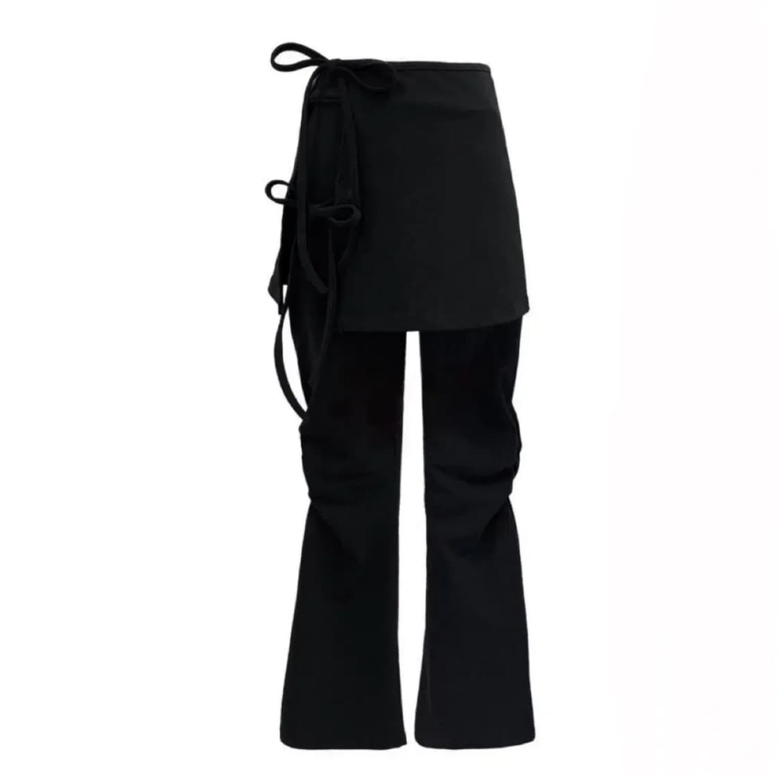 벨리아르 스트랩 스커트 팬츠 세트 블랙 상품이미지1