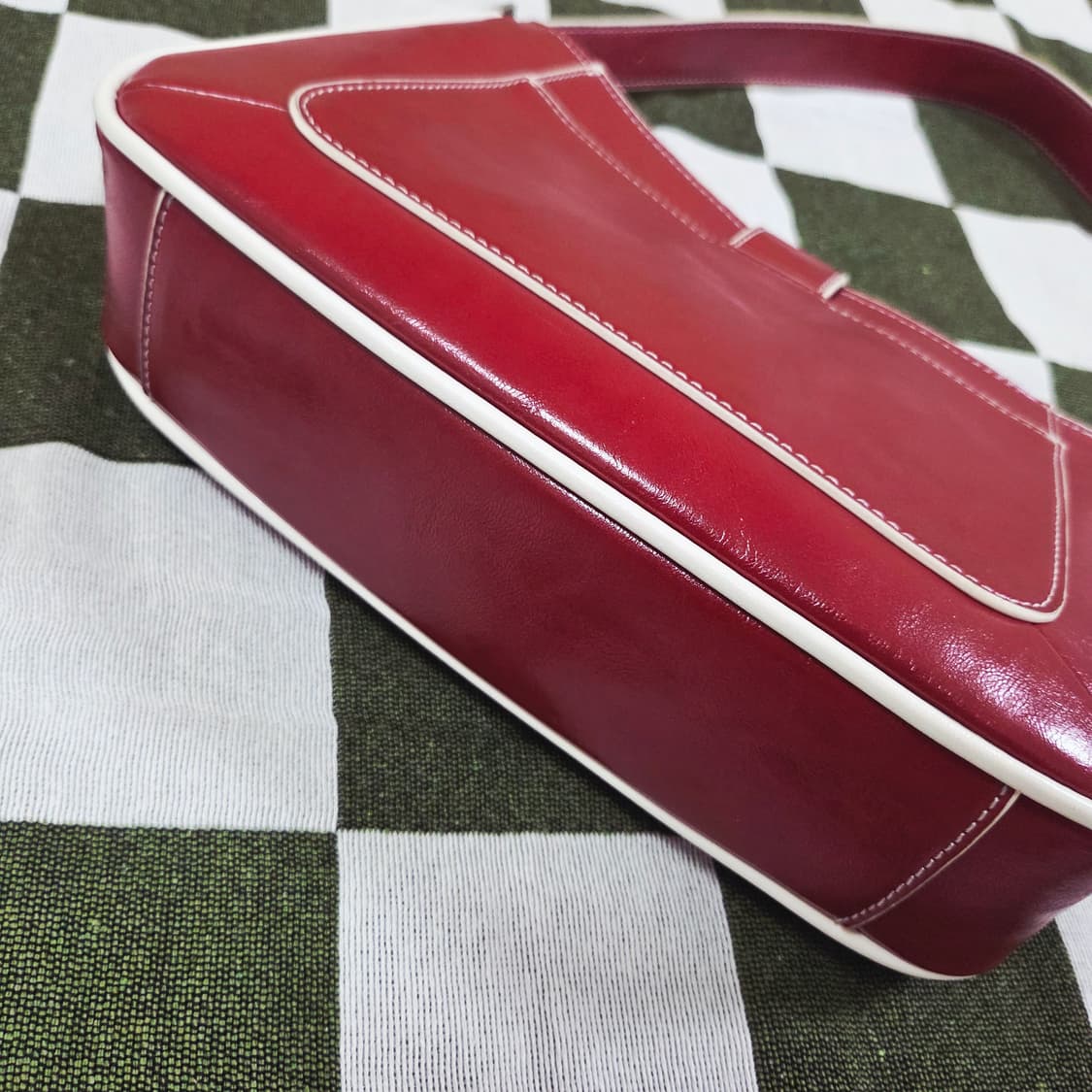 Vintage Burgundy Buckle Shoulder 상품이미지5
