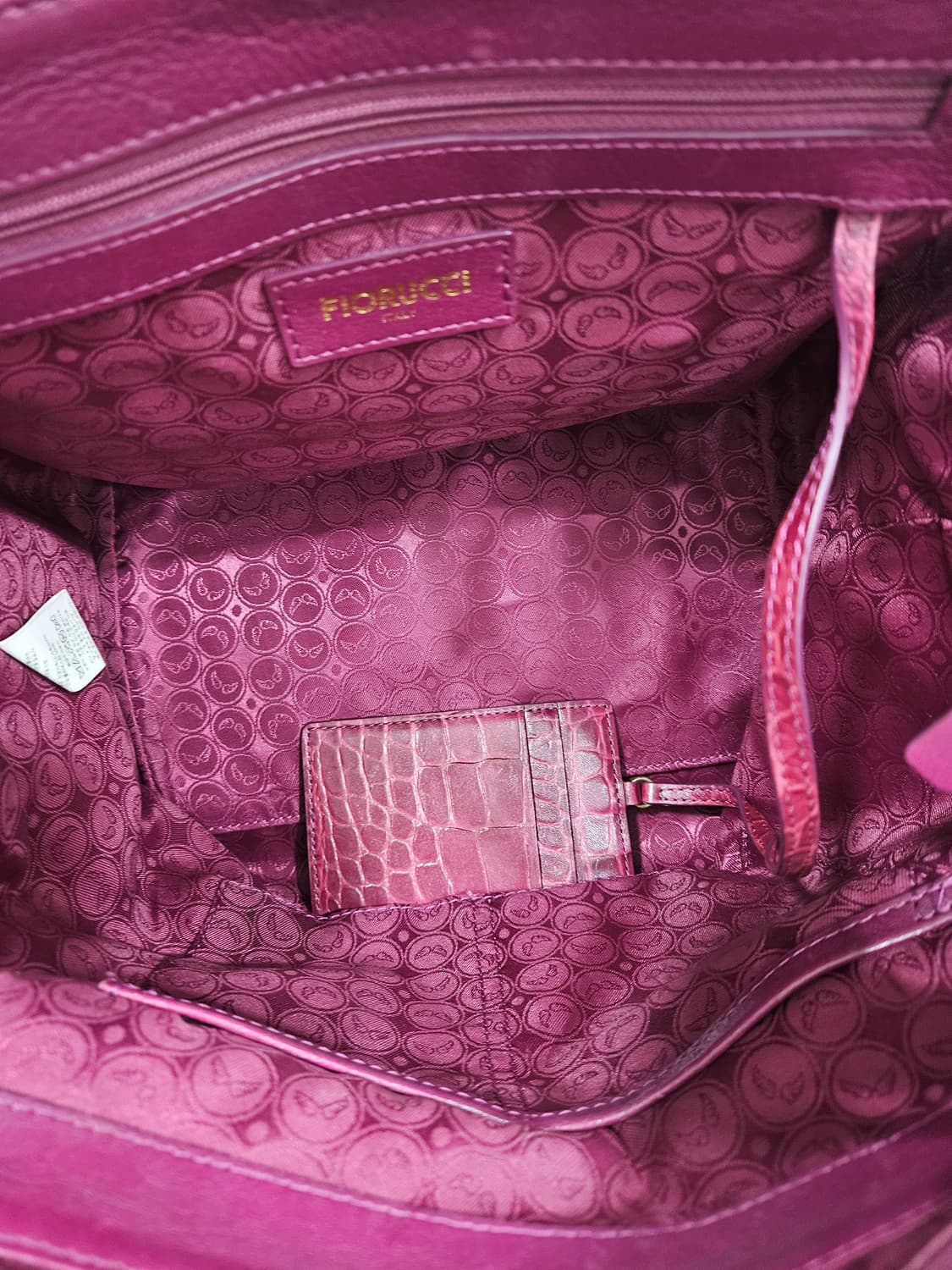 피오루치(FIORUCCI) 버건디 악어가죽패턴 숄더 크로스백 상품이미지10