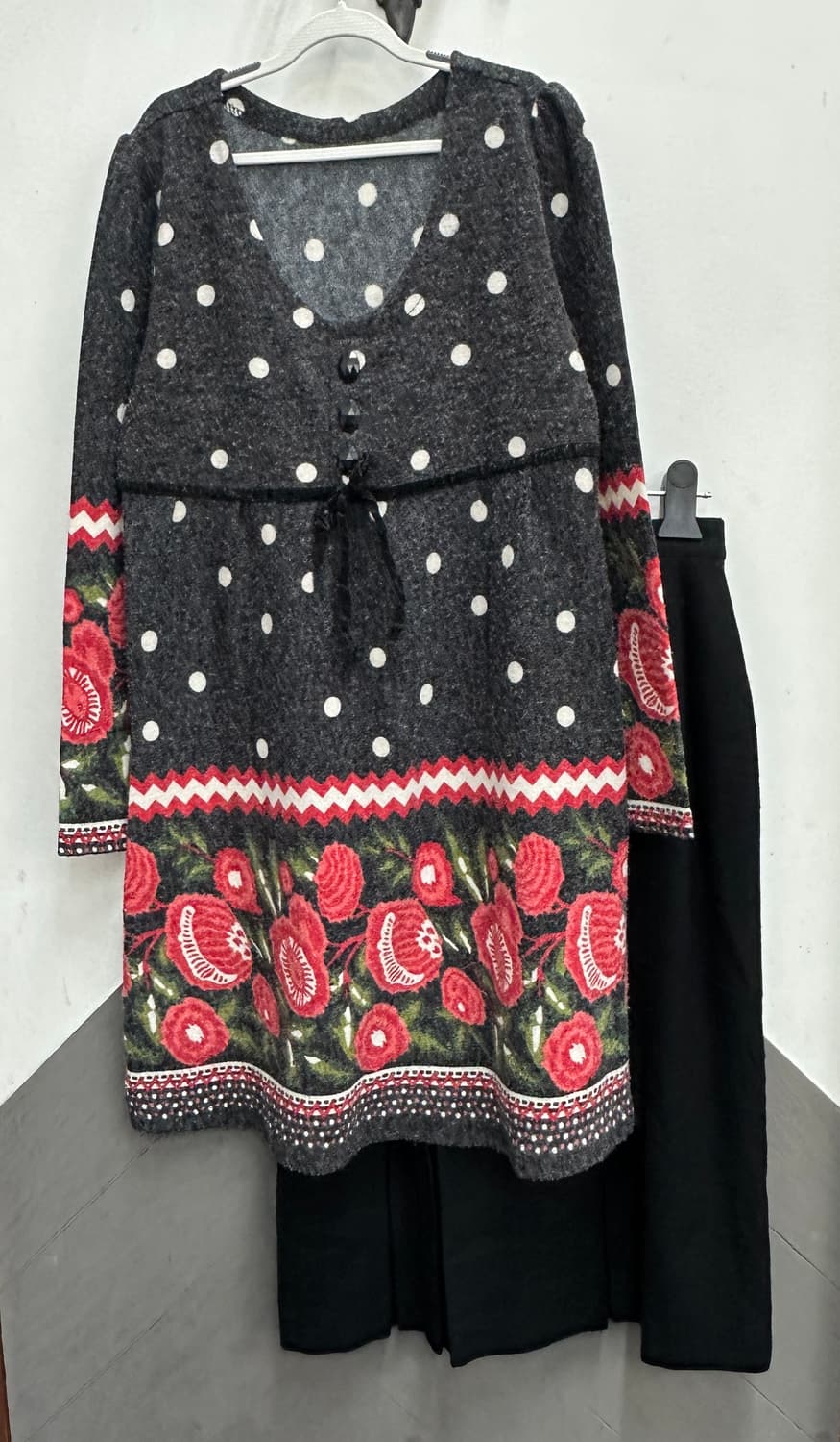 🍓하구미의 도트맛 코디세트🍓 그런지 히메갸루 블랙갸루 원피스 스커트 상품이미지2