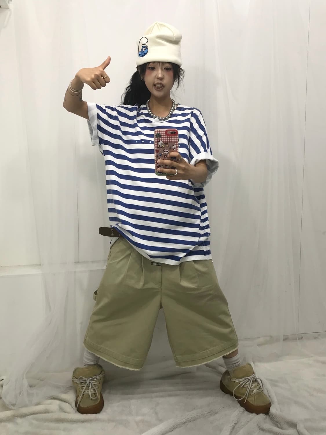 < Supreme Overprint Stripe T-shirt - 24S 상품이미지4