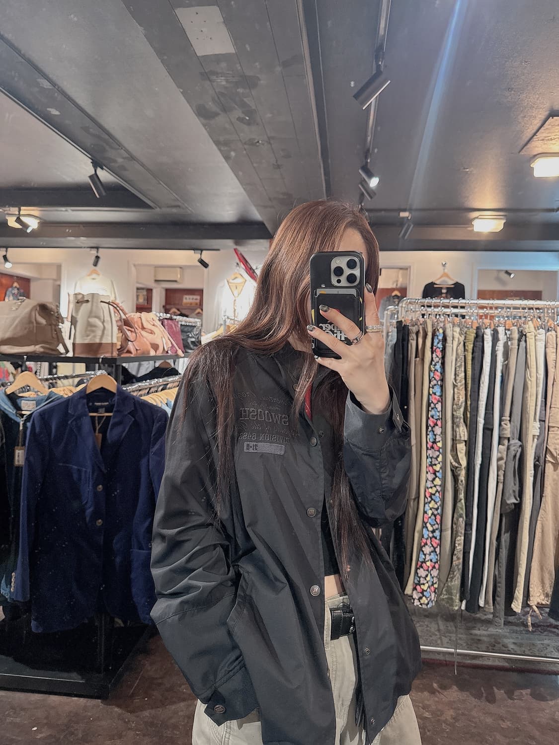 나이키 블랙 스우시 바람막이 코치자켓 L 상품이미지6