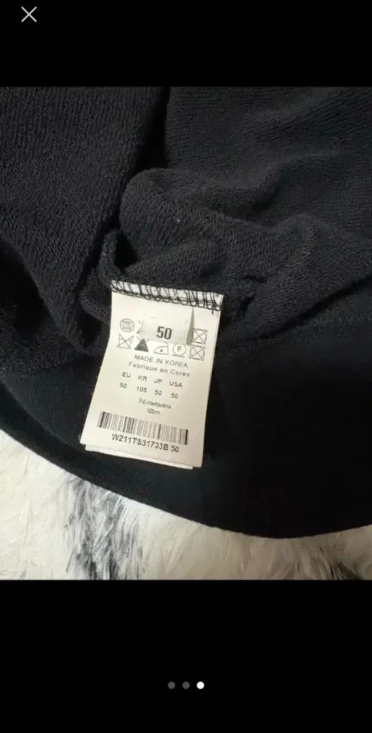 우영미 블랙 후드티 50사이즈 (교신받아요) 상품이미지3