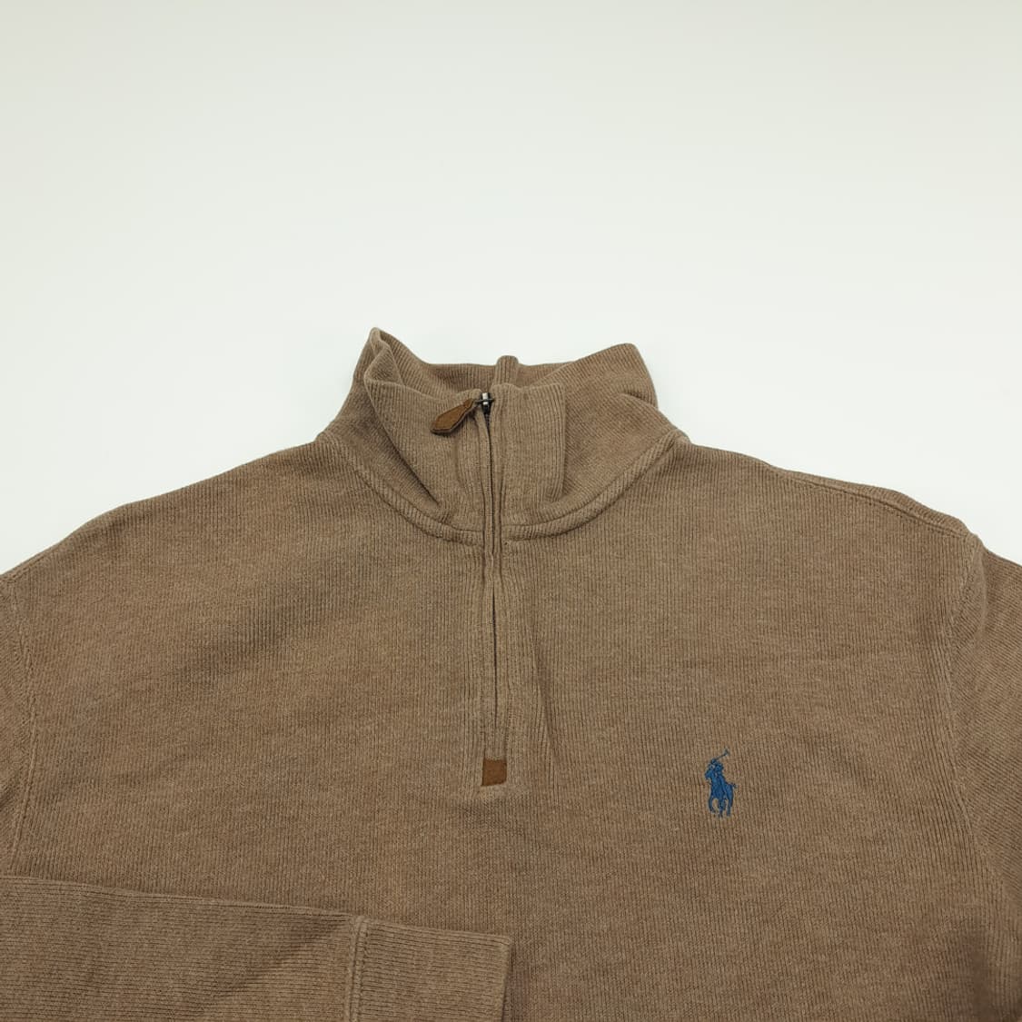 CN869 M 폴로 랄프로렌 소프트브라운 하프집업 긴팔 니트 스웨터 상품이미지3