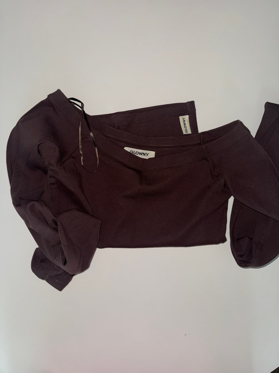 글로니 걸프렌드 오프숄더 탑 브라운 상품이미지3