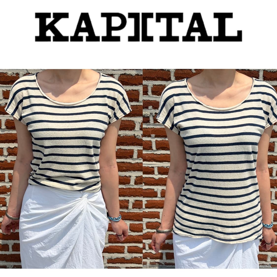 KAPITAL 캐피탈 투웨이 스플릿 티 (1 size) 상품이미지2