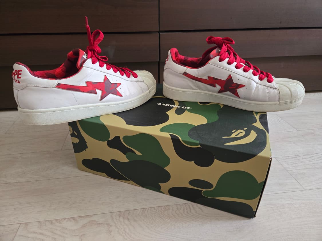 베이프 스컬 스타 레드 신발 275 상품이미지9