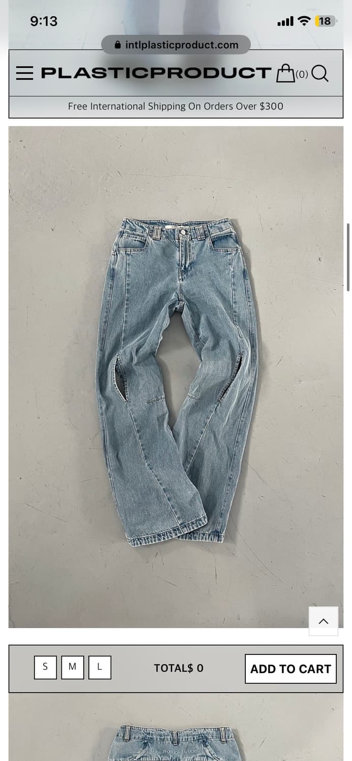 PLASTIC PRODUCT DENIM PANTS WOMEN (LIGHT 상품이미지4