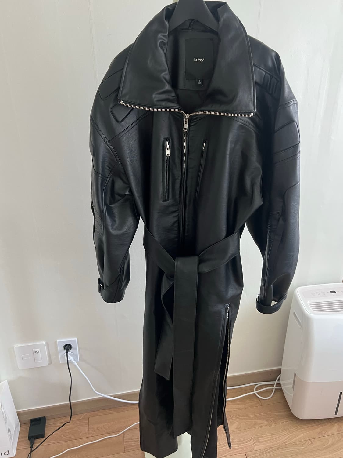 Khy (카이) Faux Leather Trench 레더 트렌치코트 S 상품이미지9