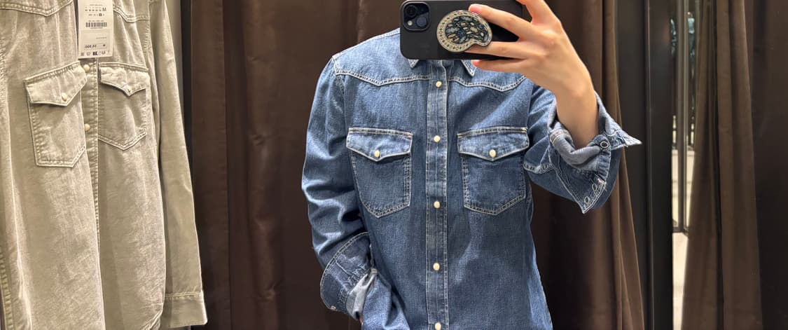 Zara 자라 웨스턴 데님 셔츠 상품이미지4