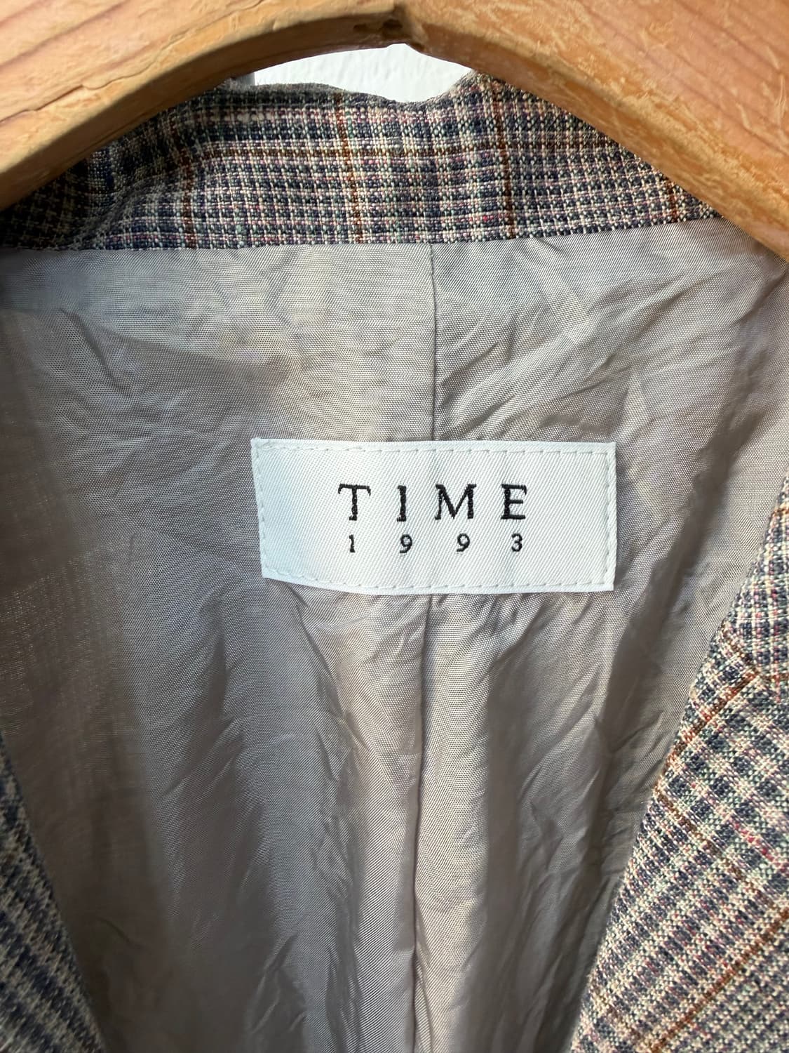정품) TIME 타임1193 한섬 체크무늬 자켓 82 상품이미지7