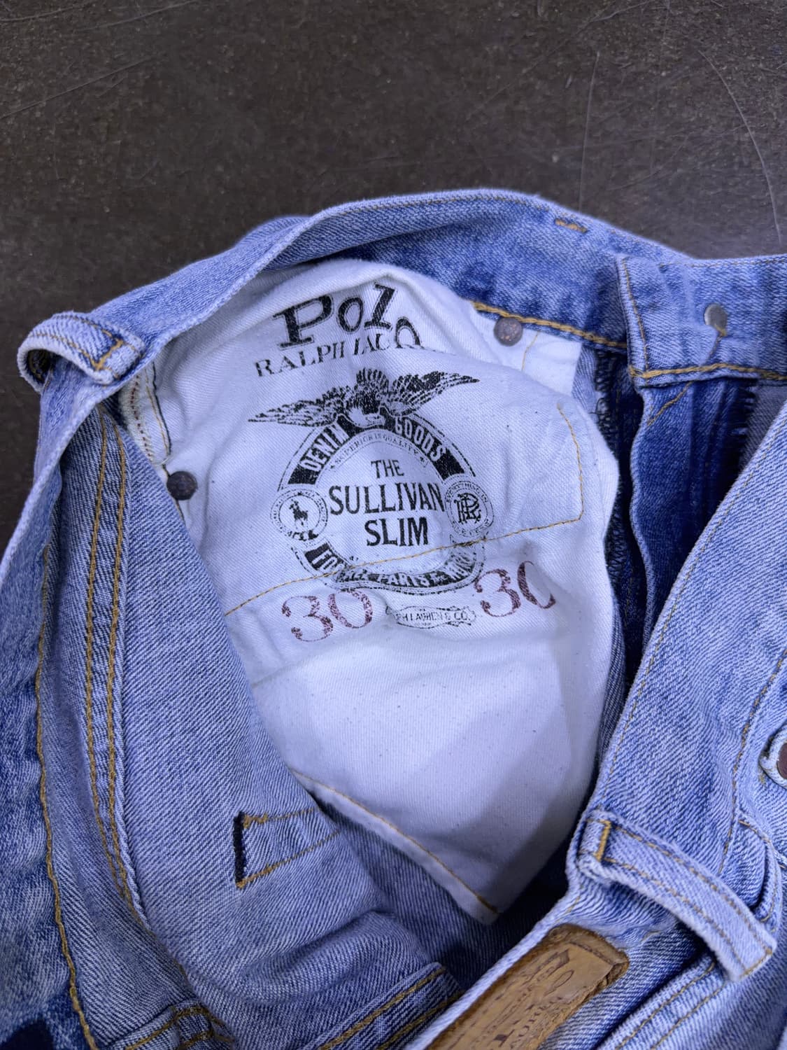 폴로 랄프로렌 설리반 슬림핏 연청 워싱 데님팬츠 청바지 30 상품이미지9