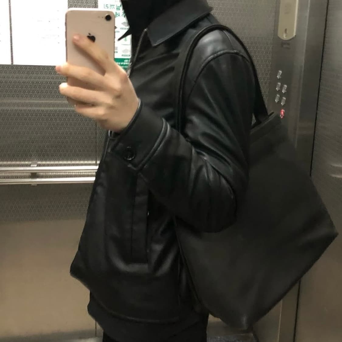 H&M 레귤러핏 가죽자켓 M 상품이미지2