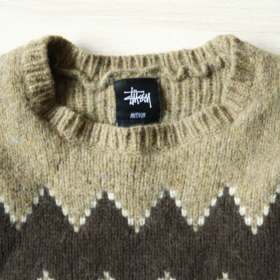 스투시 램스울 셰르본 스웨터 상품이미지2