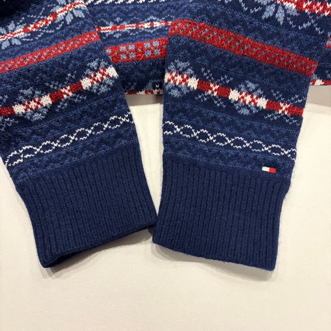 [L] 타미힐피거 페어아일 니트 남색 스웨터 B967 상품이미지5