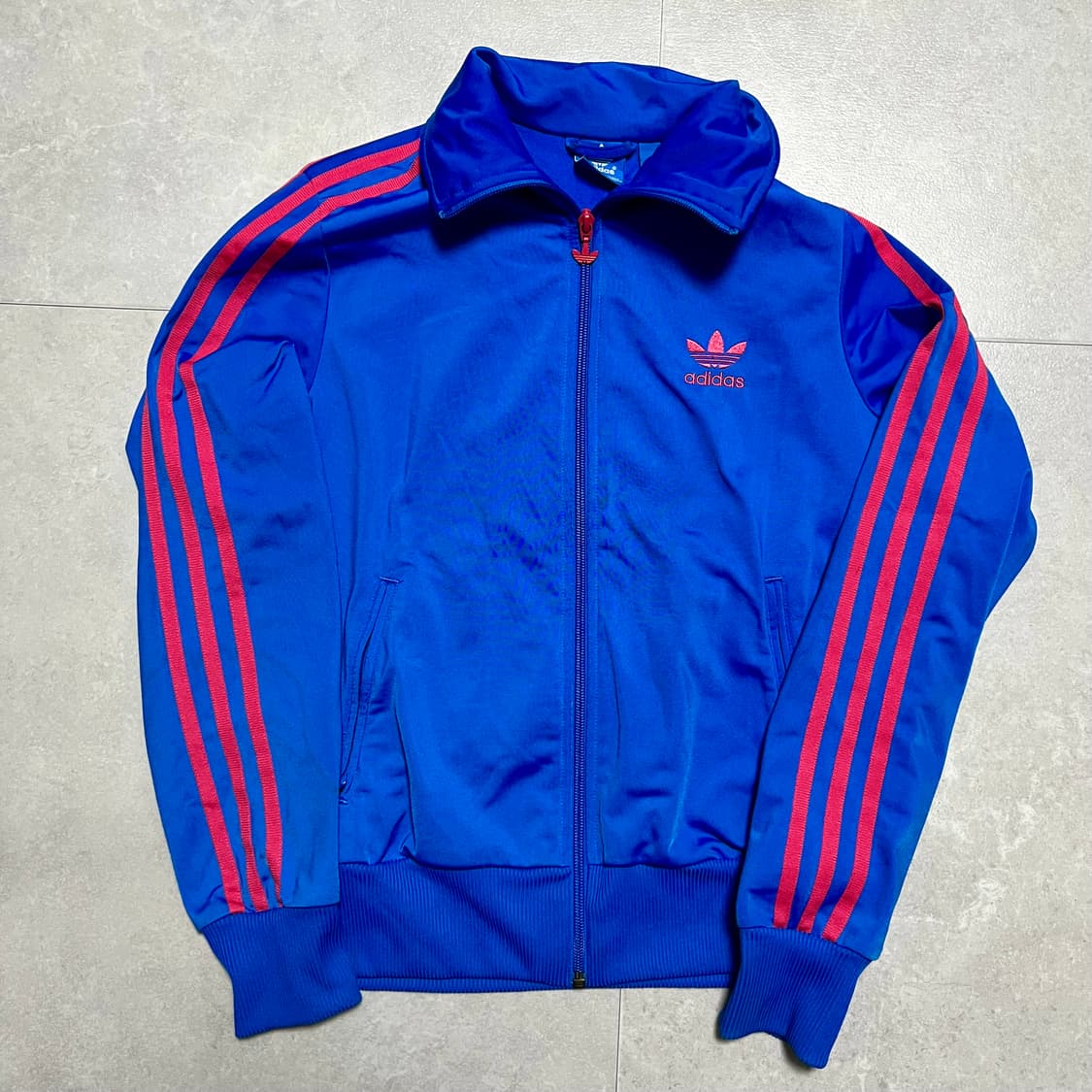 실측90/ 아디다스 트랙탑 블루 레드 파빨 져지 상품이미지1