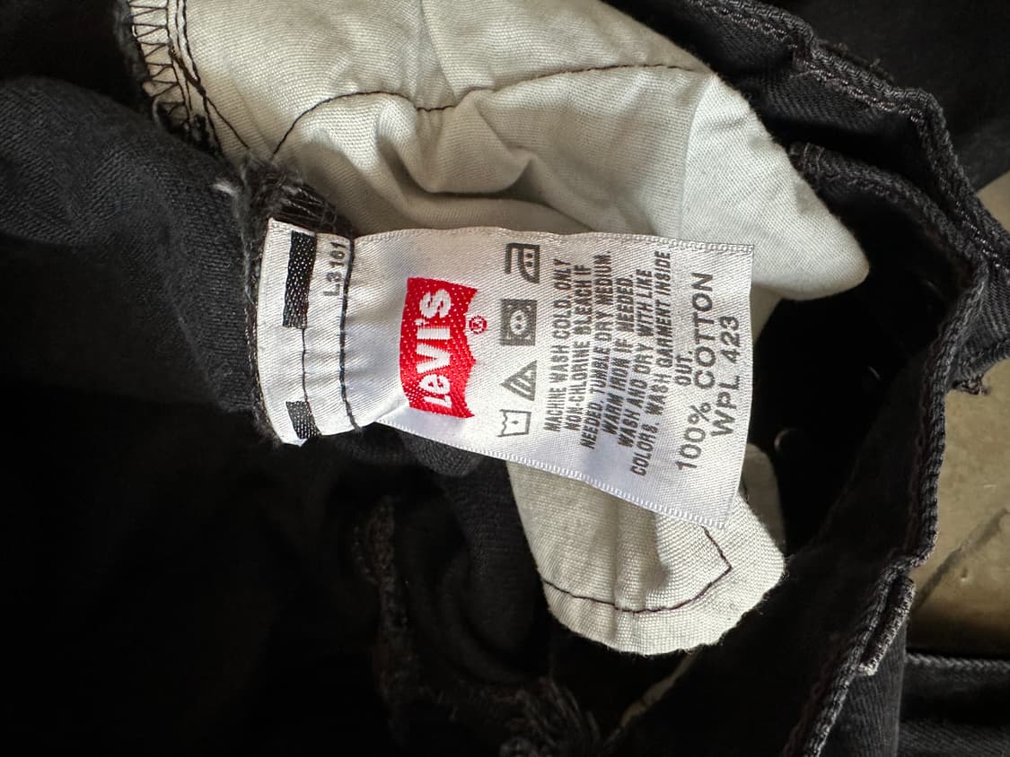Levi’s 501 블랙 데님 팬츠 (W30) 상품이미지5