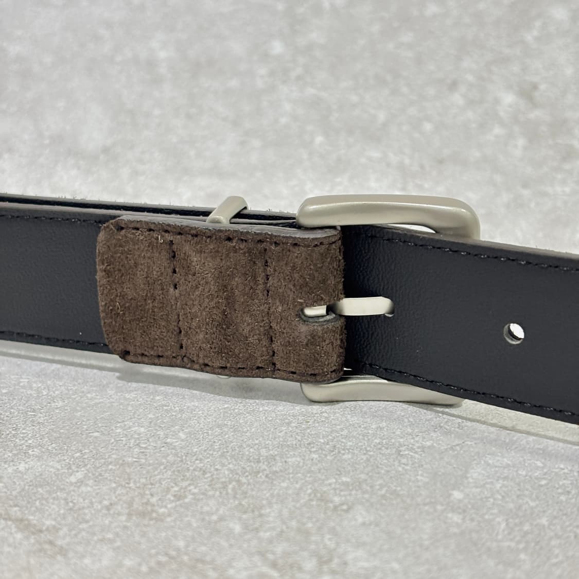 Oribell 새틴 실버 버클 이탈리아 스웨이드 소가죽 베이직 벨트 상품이미지7
