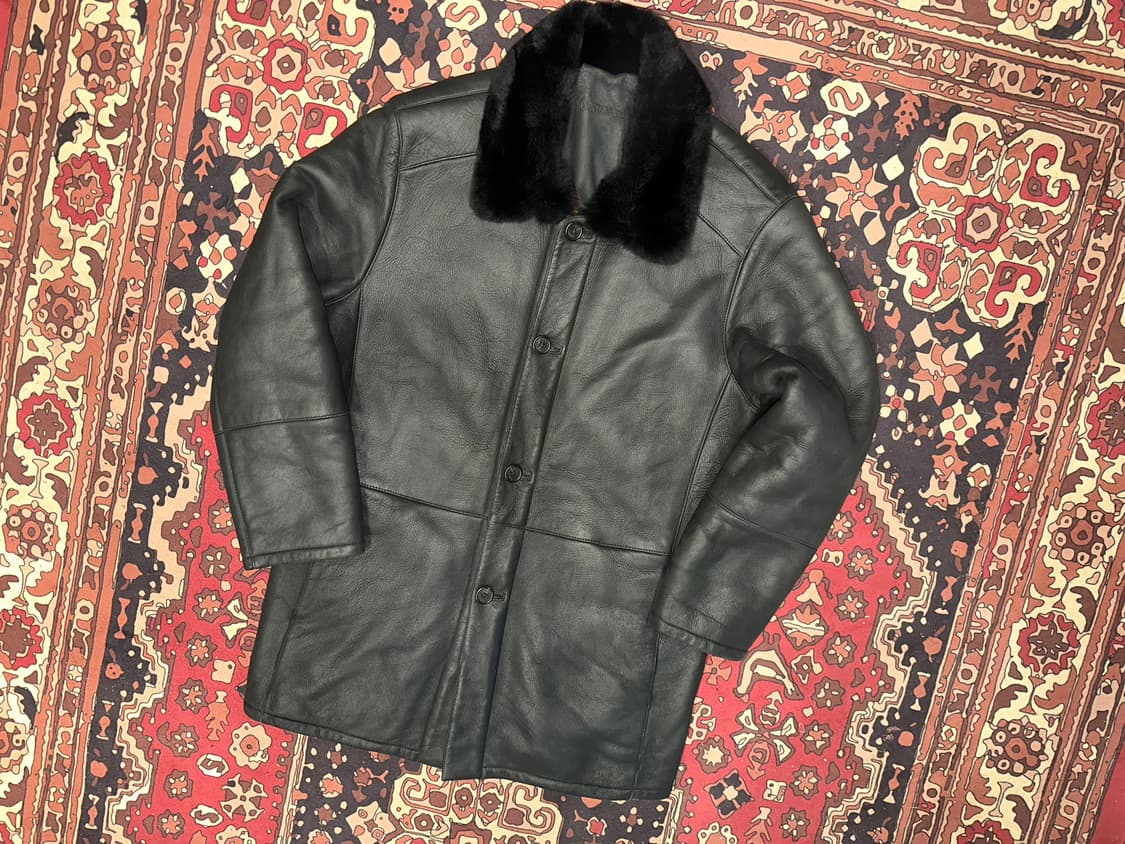 ( L ) 가죽카코트 가죽자켓 레더자켓 가죽코트 워크웨어 무스탕 상품이미지6