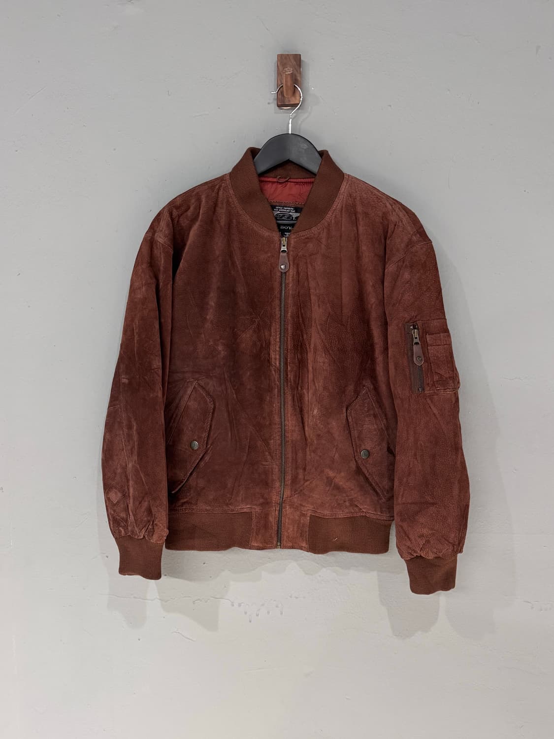Bugle Boy USA 스웨이드 돈피 MA-1 봄버자켓 상품이미지2