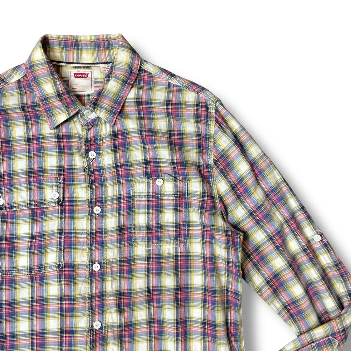 리바이스 배색체크 투포켓 웨스턴 긴팔 셔츠 S 상품이미지3