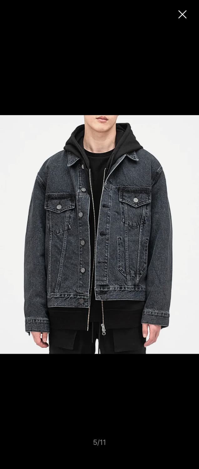 브랜디드 흑청 트러커 자켓 3세대 M사이즈 상품이미지2