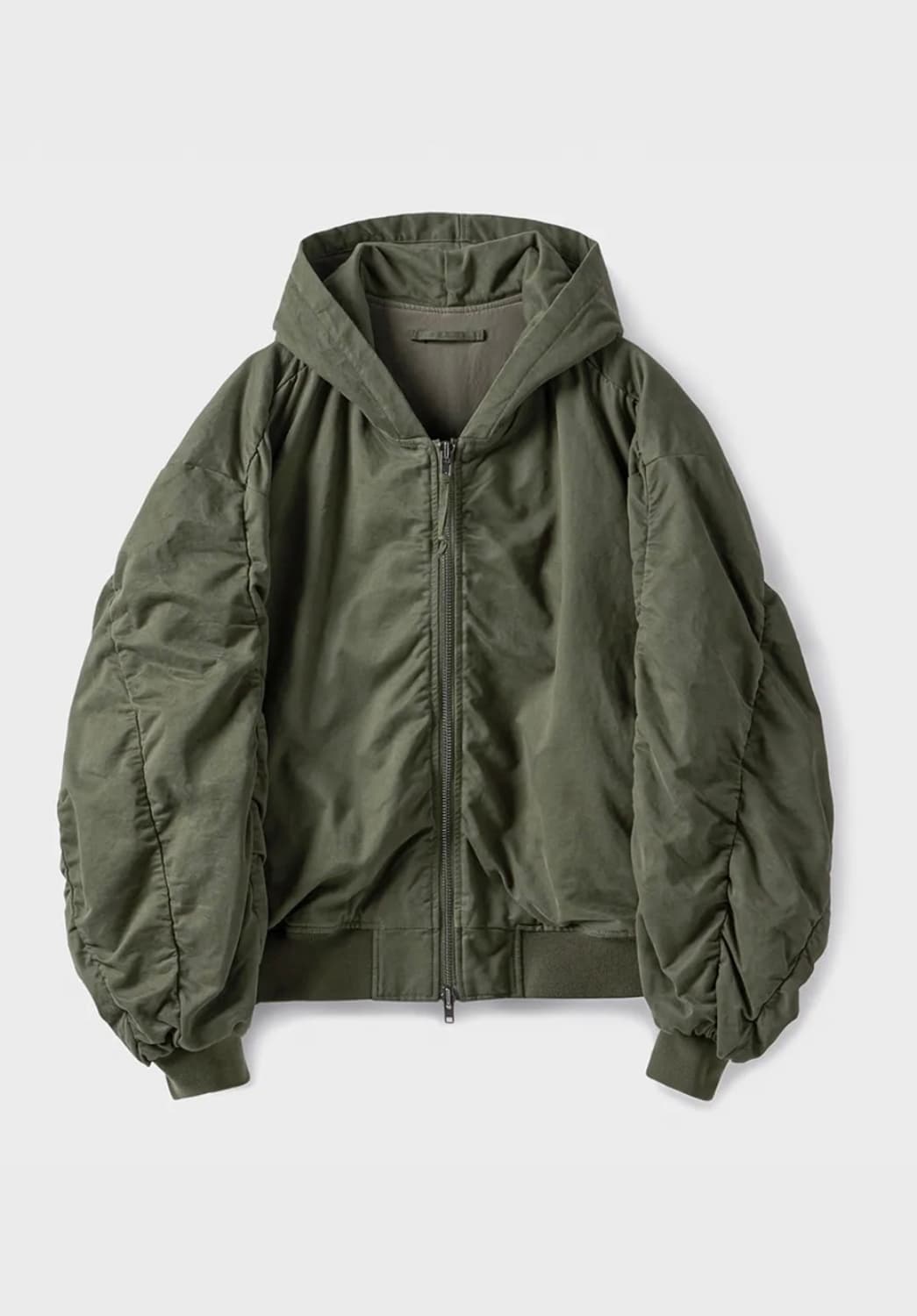 브랜디드 셔링 후드 봄버 팝니다 카키L 상품이미지1