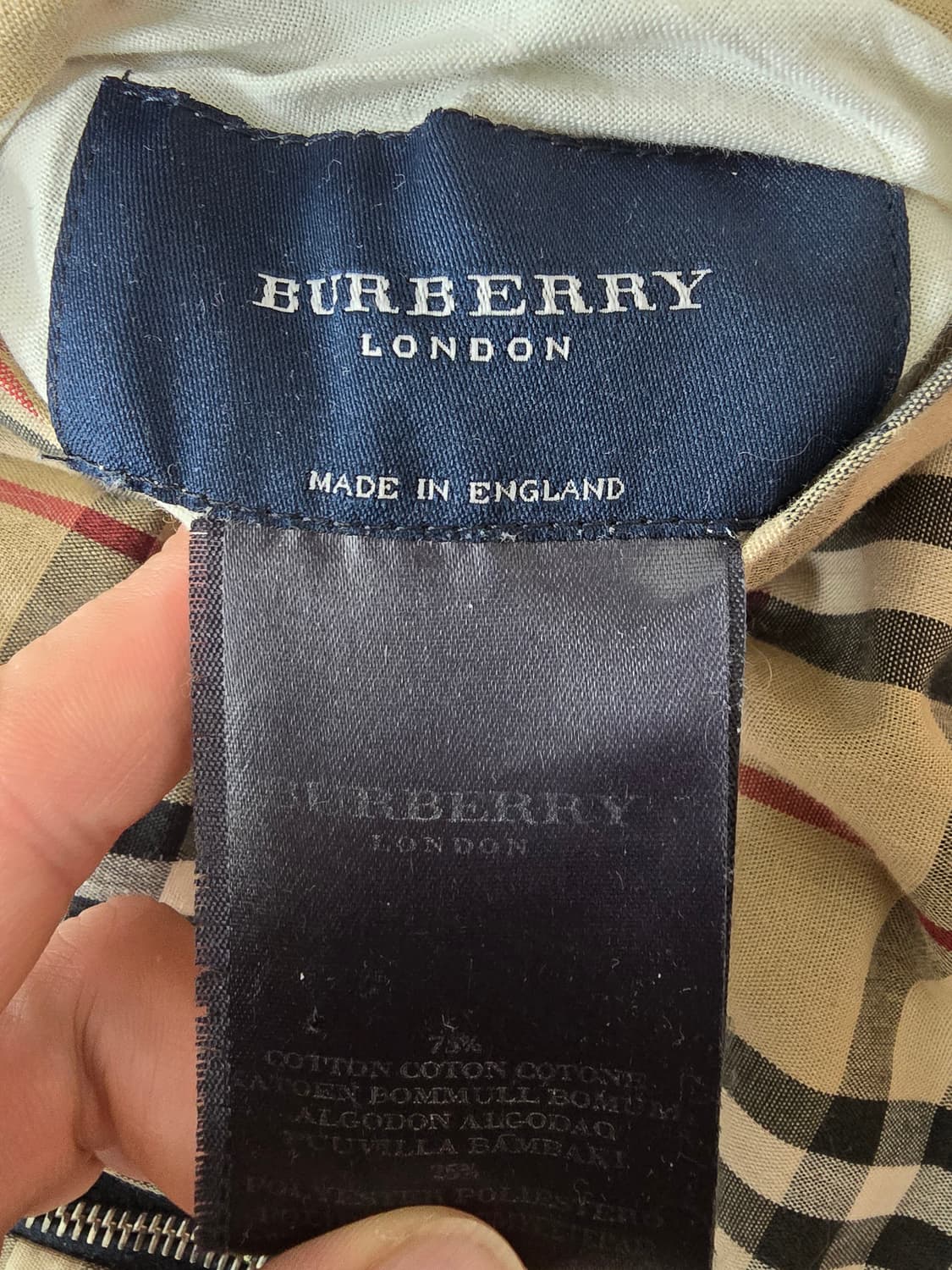 (정품) 버버리 리버서블 체크 점퍼 L 사이즈 남성 명품 자켓 슈프림 상품이미지7