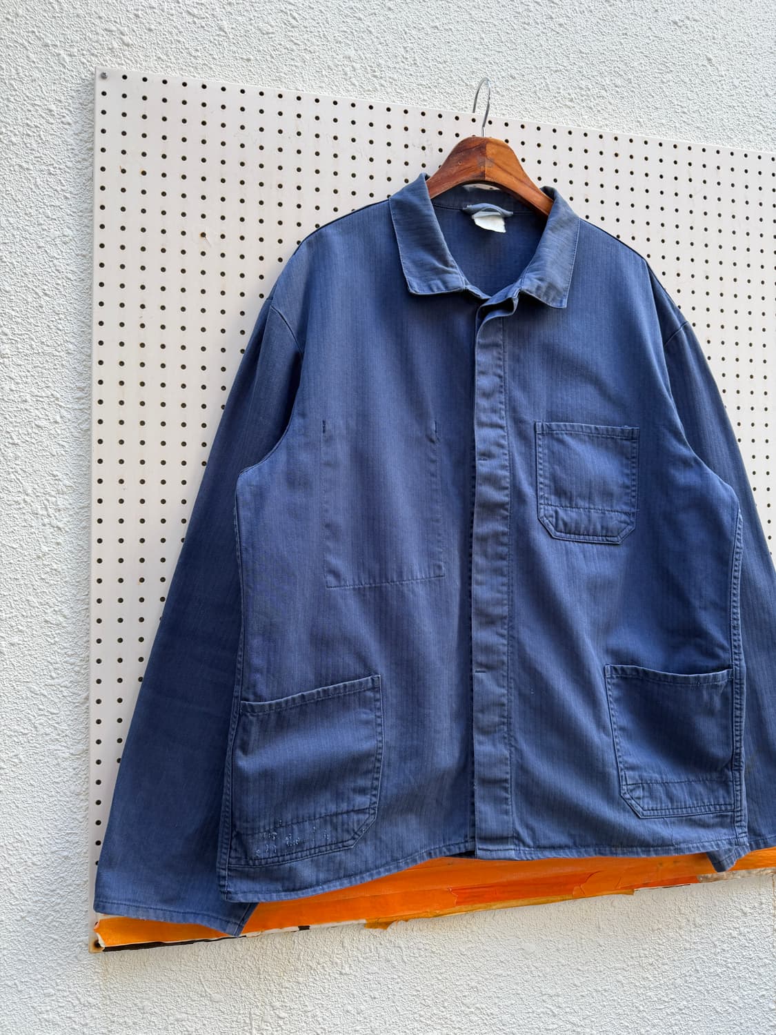 OLD VINTAGE FADED HBT FRENCH 페이드 헤링본워크자켓 상품이미지3