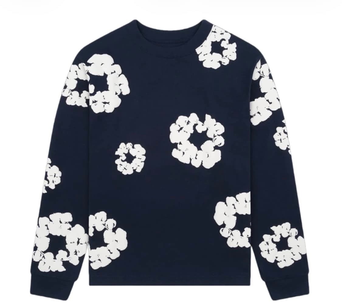 [xl]데님티어스 코튼 리쓰 롱슬리브 네이비 상품이미지1