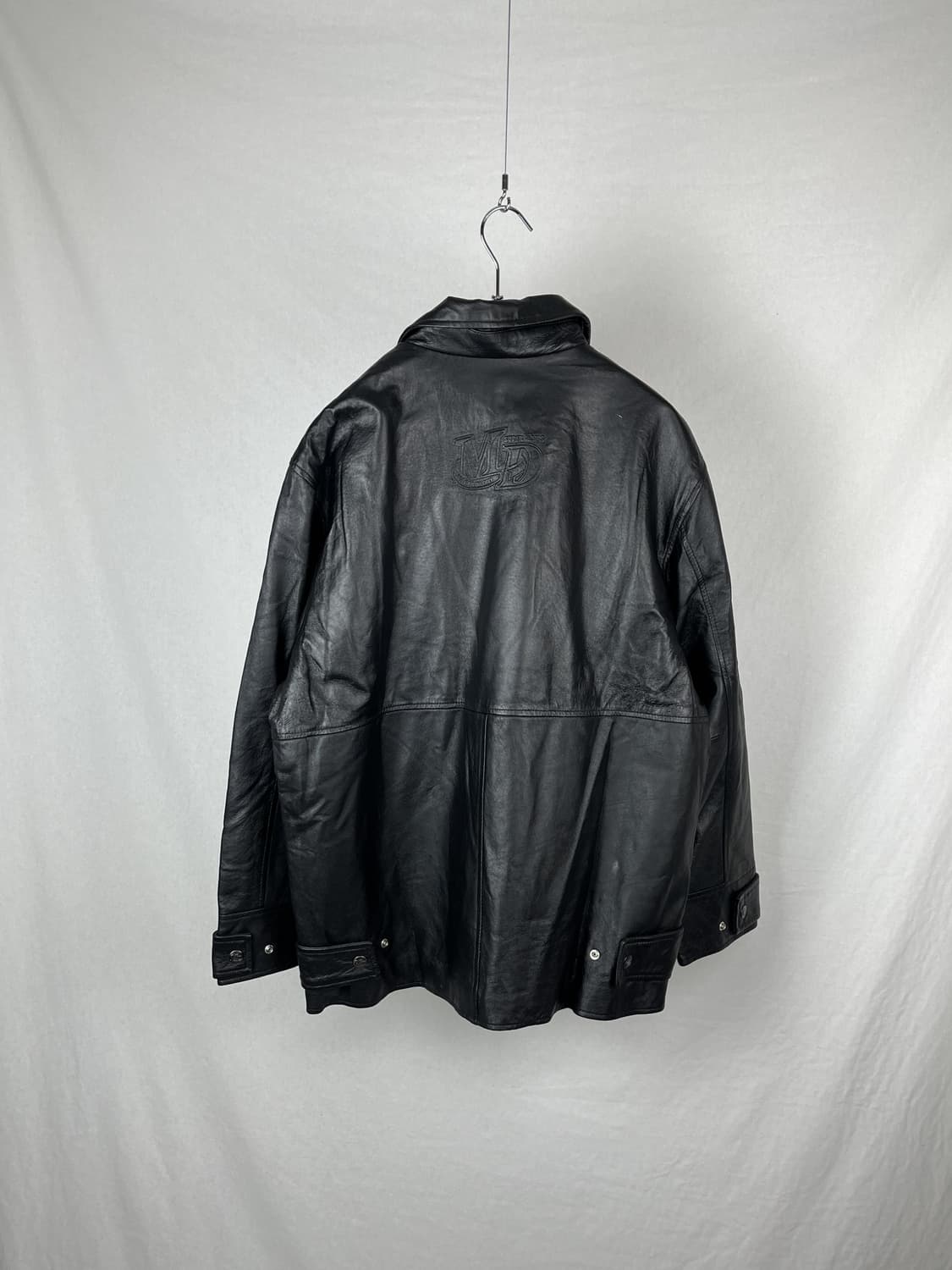 Vintage 브로치 레더 자켓 상품이미지3