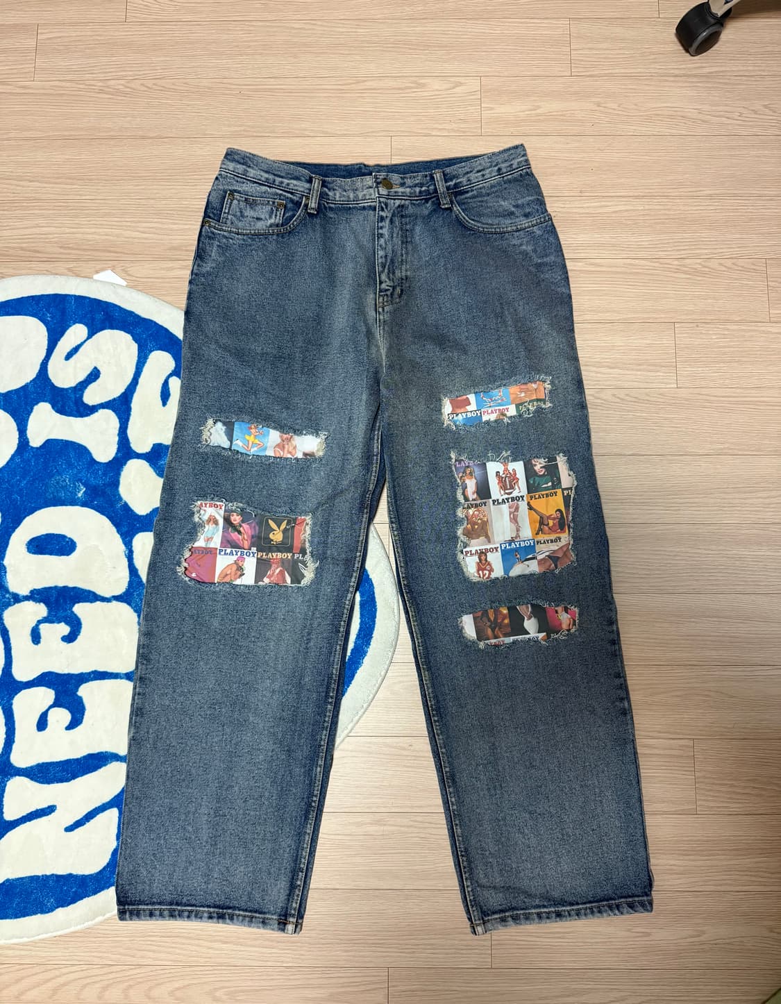 위캔더스 플레이보이 커버 데님 팬츠 상품이미지2