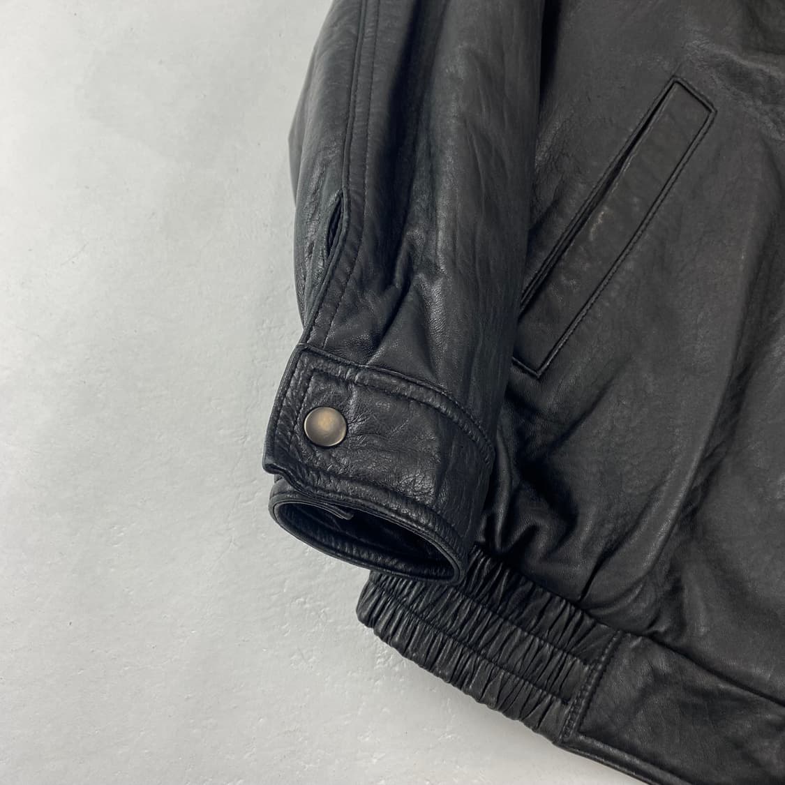 빈티지 블랙 양가죽 A-2 레더 봄버 자켓 (105) 상품이미지4