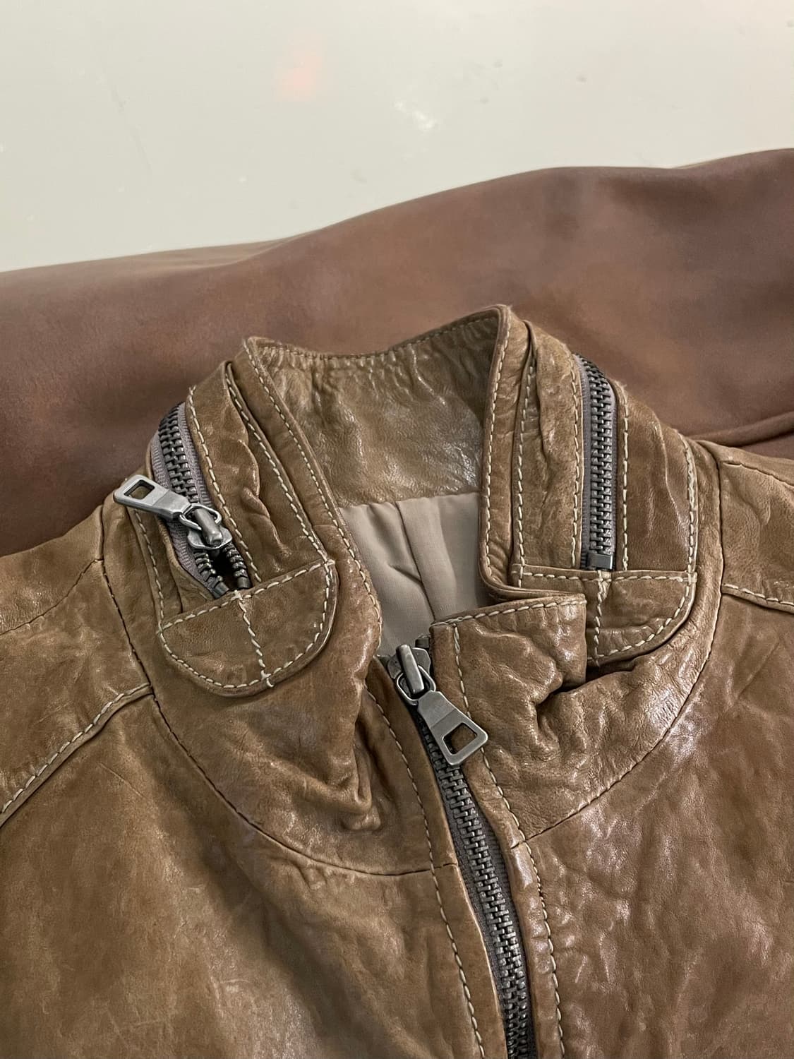 2000s Vintage lambskin 양가죽 레더자켓 상품이미지5