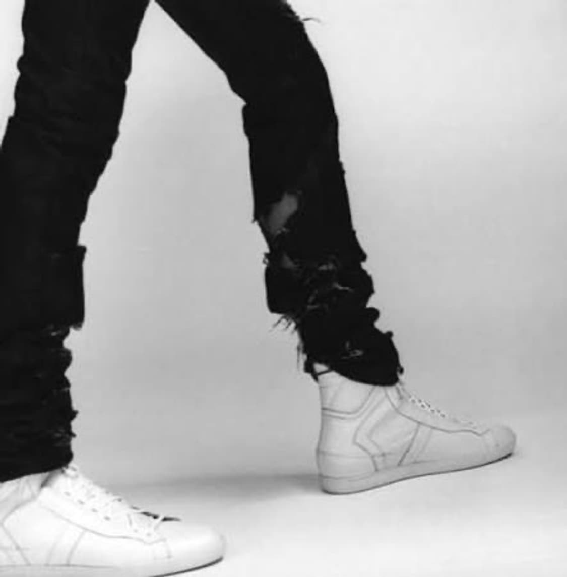 디올옴므 04ss 스트립 스니커즈 하이탑 화이트 상품이미지2