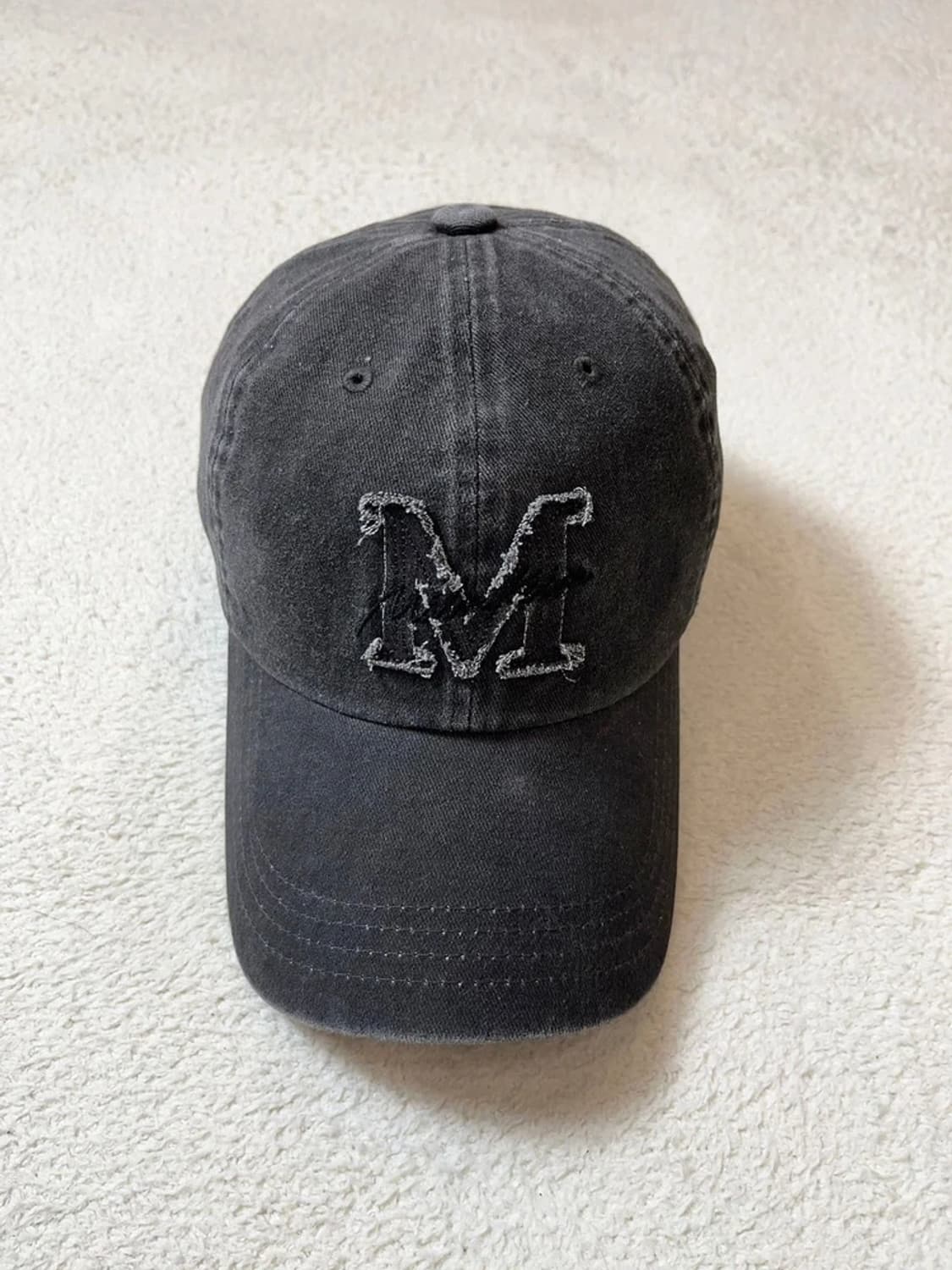 마뗑킴 24FW 피그먼트 매틴 커시브 볼캡 A1798 상품이미지2