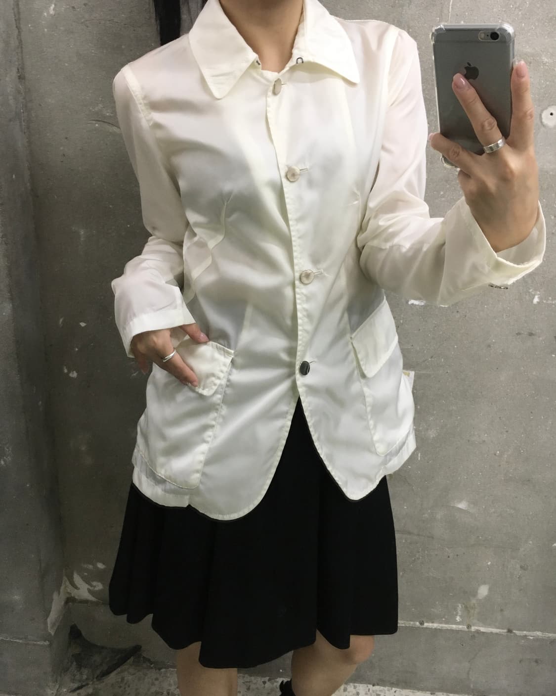 Prada 프라다 아이보리 나일론 블레이저  상품이미지2